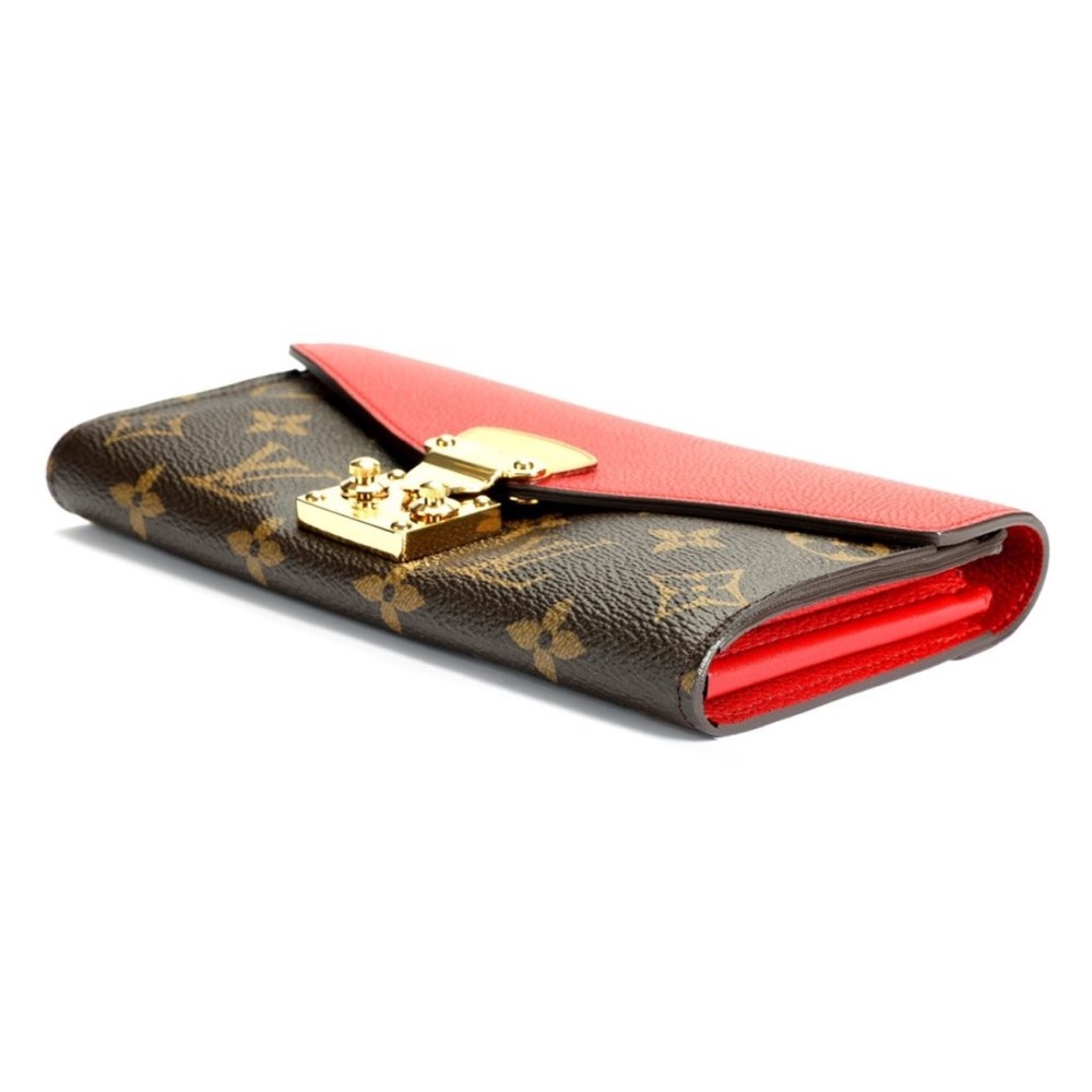 Full Inclusion Louis Vuitton Pallas Wallet Monogram & Cerise Red Leather - EUC - Picture 14 of 14